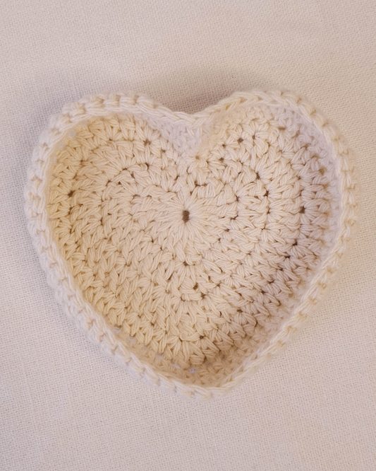 Bandeja a Crochet Corazón Crudo