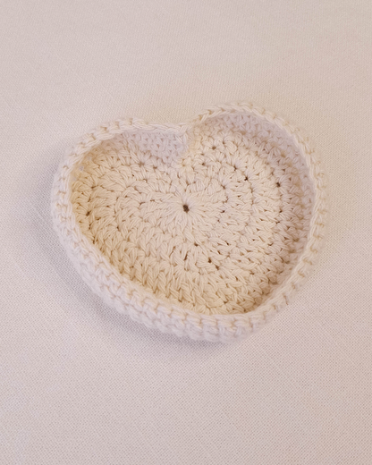Bandeja a Crochet Corazón Crudo