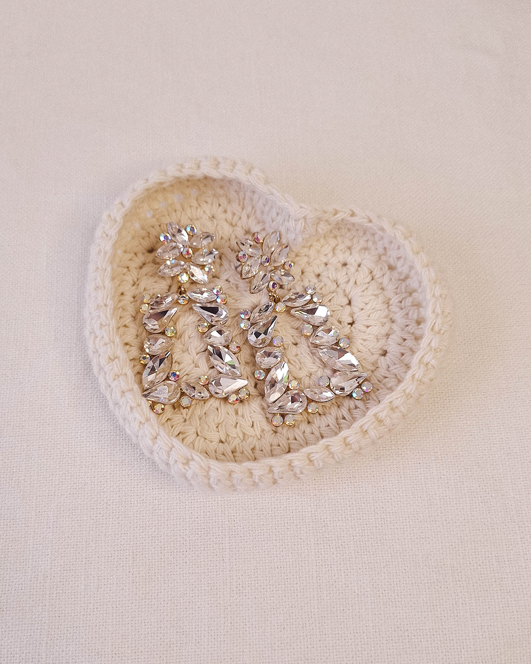 Bandeja a Crochet Corazón Crudo
