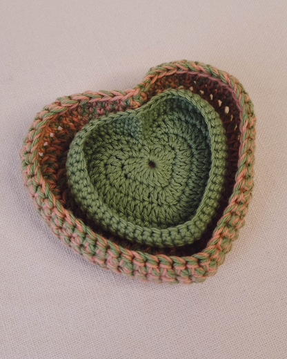 Set Bandejas Crochet Verde + Verde