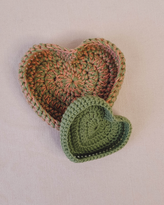 Set Bandejas Crochet Verde + Verde