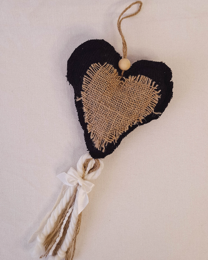 Corazón Decorativo Lazo Negro