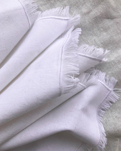 Set 6 Servilletas Lino Blanco