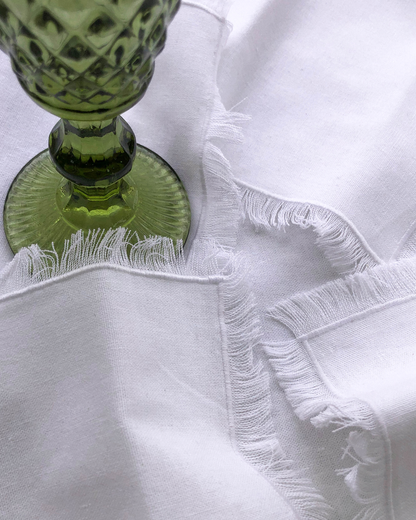Set 6 Servilletas Lino Blanco