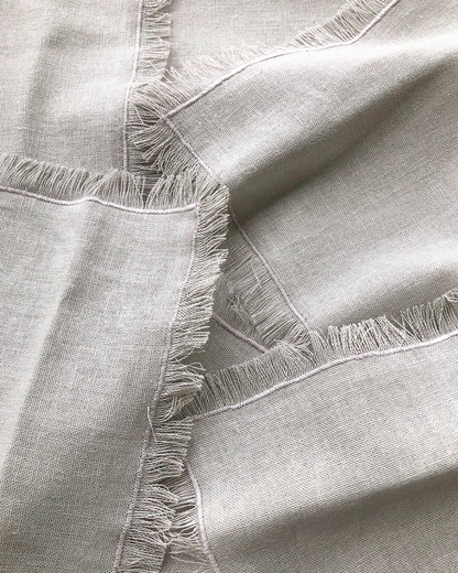 Set 6 Servilletas Lino Gris Perla