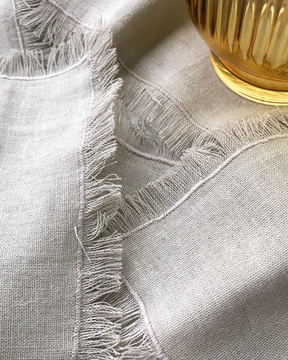 Set 6 Servilletas Lino Gris Perla