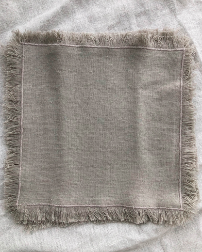 Set 6 Servilletas Lino Gris Perla