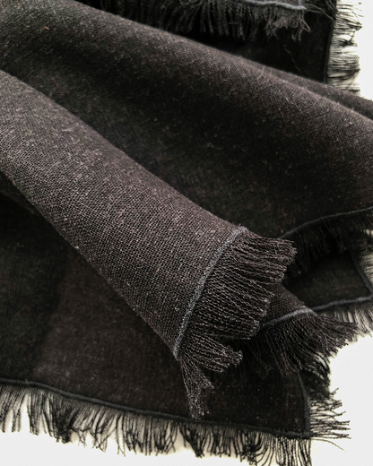 Set 6 Servilletas Lino Negro