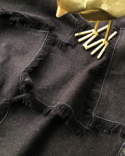 Set 6 Servilletas Lino Negro