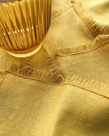 Set 6 Servilletas Lino Ocre