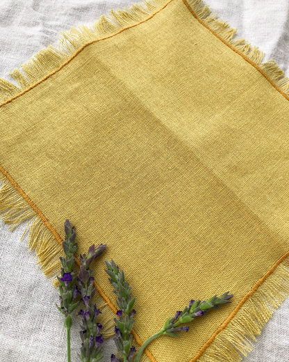 Set 6 Servilletas Lino Ocre