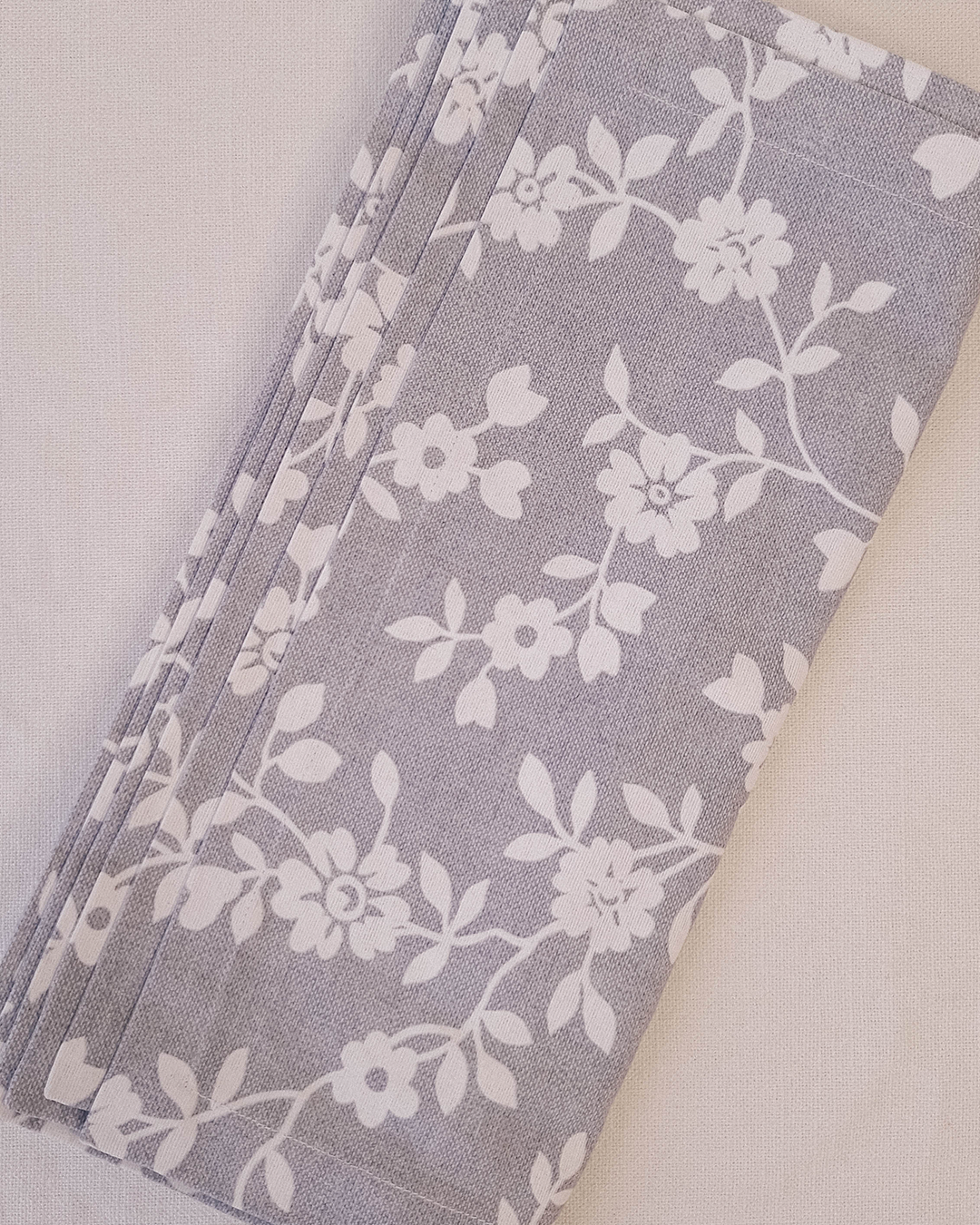 Set 6 Individuales Flores en Gris