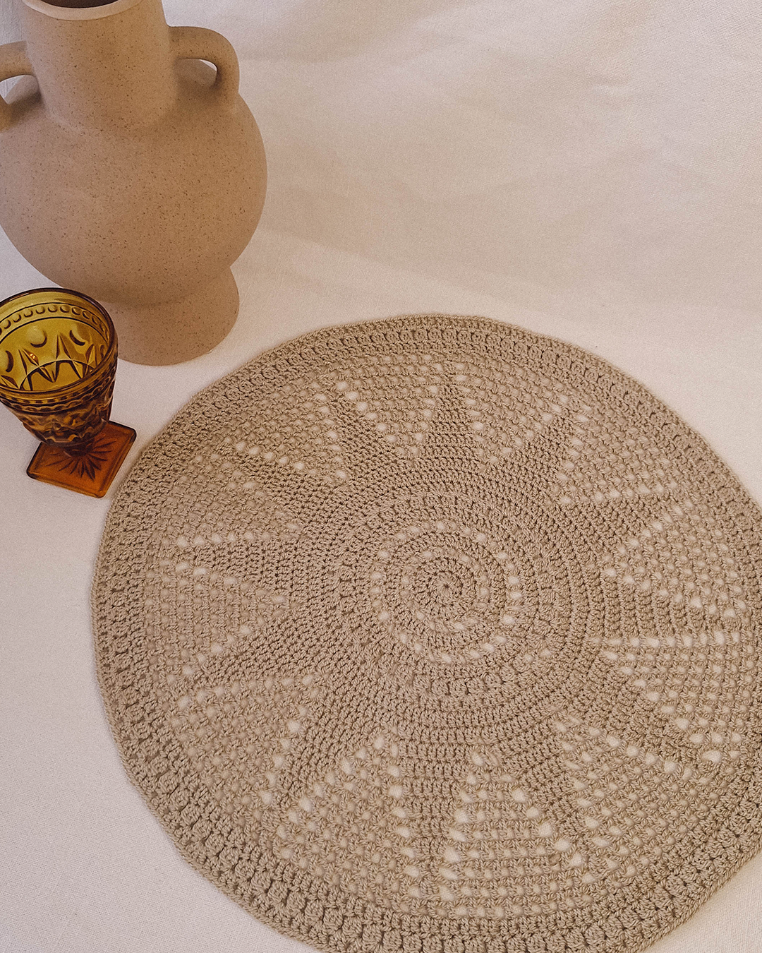 Mantel Redondo Sol a Crochet