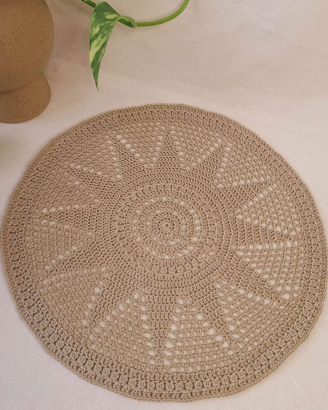 Mantel Redondo Sol a Crochet