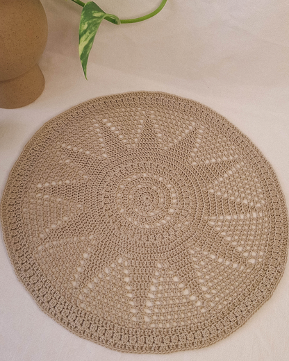 Mantel Redondo Sol a Crochet