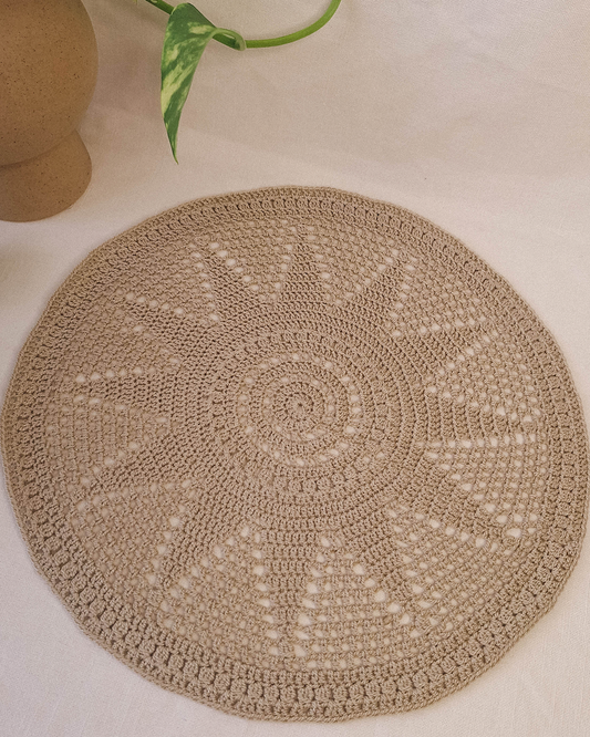 Mantel Redondo Sol a Crochet