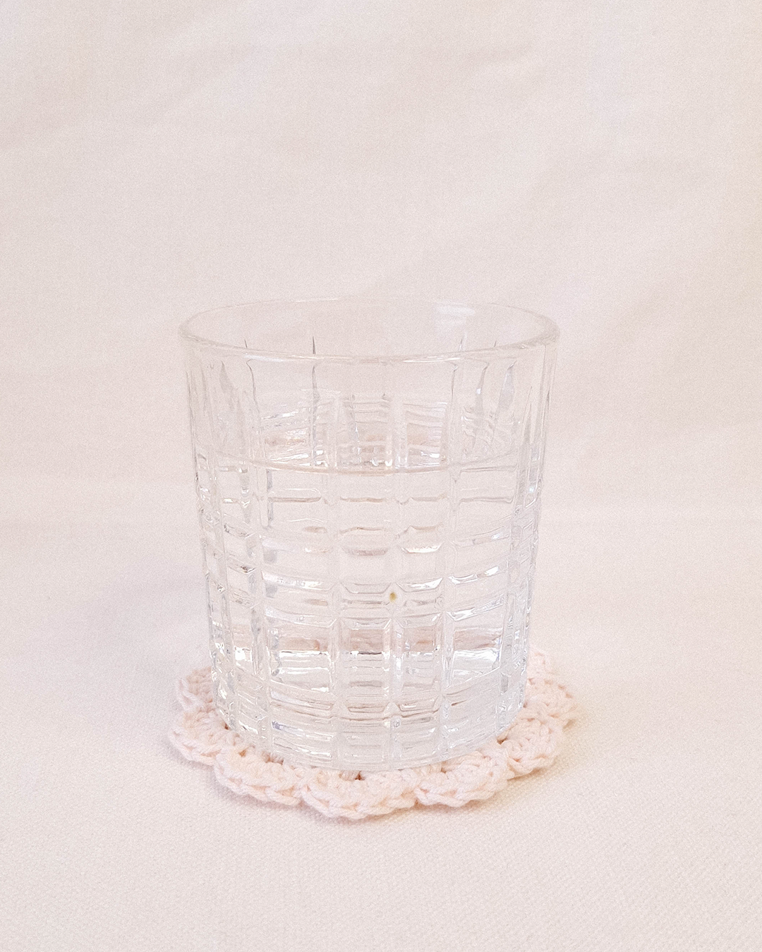 Set 6 Posavasos Crochet Crisantemo Baby Pink