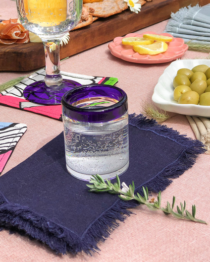 Set 6 Servilletas Lino Azul
