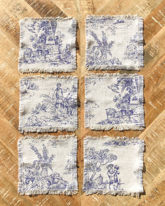 Set 6 Servilletas Toile de Jouy